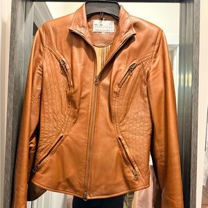 Vera Pelle Women's Brown Leather Jacket